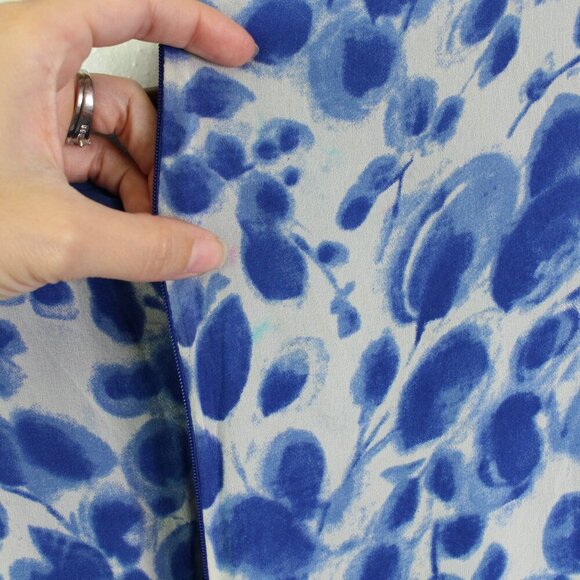 Anna Sui Sleeveless Silk Dress Blue Size 10 - Picture 8 of 9